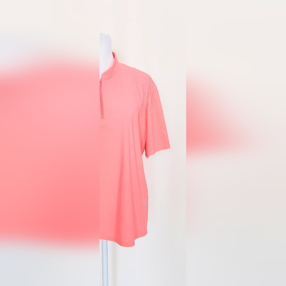 Foray Golf Ladies 1/4 Zip Short Sleeve Golf Polo Shirt Size XL - Picture 3 of 9